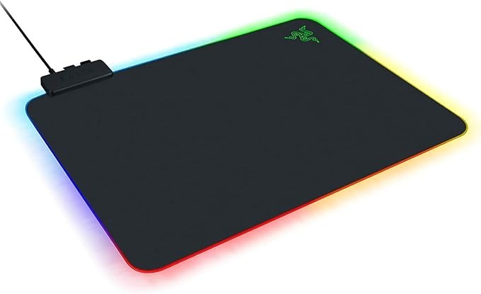 Razer Firefly Hard V2 RGB Gaming Mouse Pad: Customizable Chroma Lighting, Built-in Cable Management
